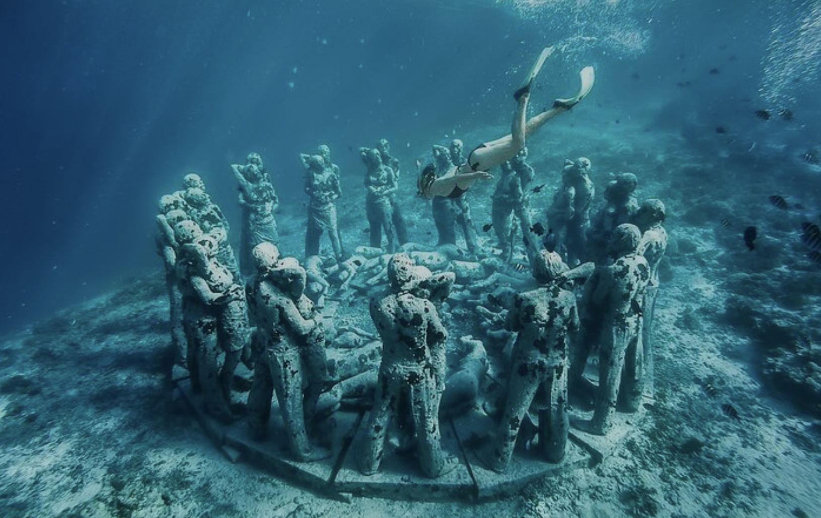 Exploring Grenada by Boat & Beyond - Dragon Bay sculpteres